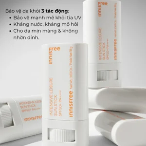 Kem chống nắng lâu trôi dạng thỏi INNISFREE INTENSIVE LEISURE SUN STICK SPF50+ PA++++ 18g